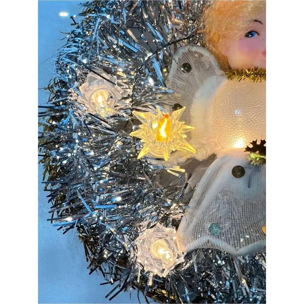 Vintage Mid Cenutry Angel Tree Topper Top or Christmas Decor Lighted Restored